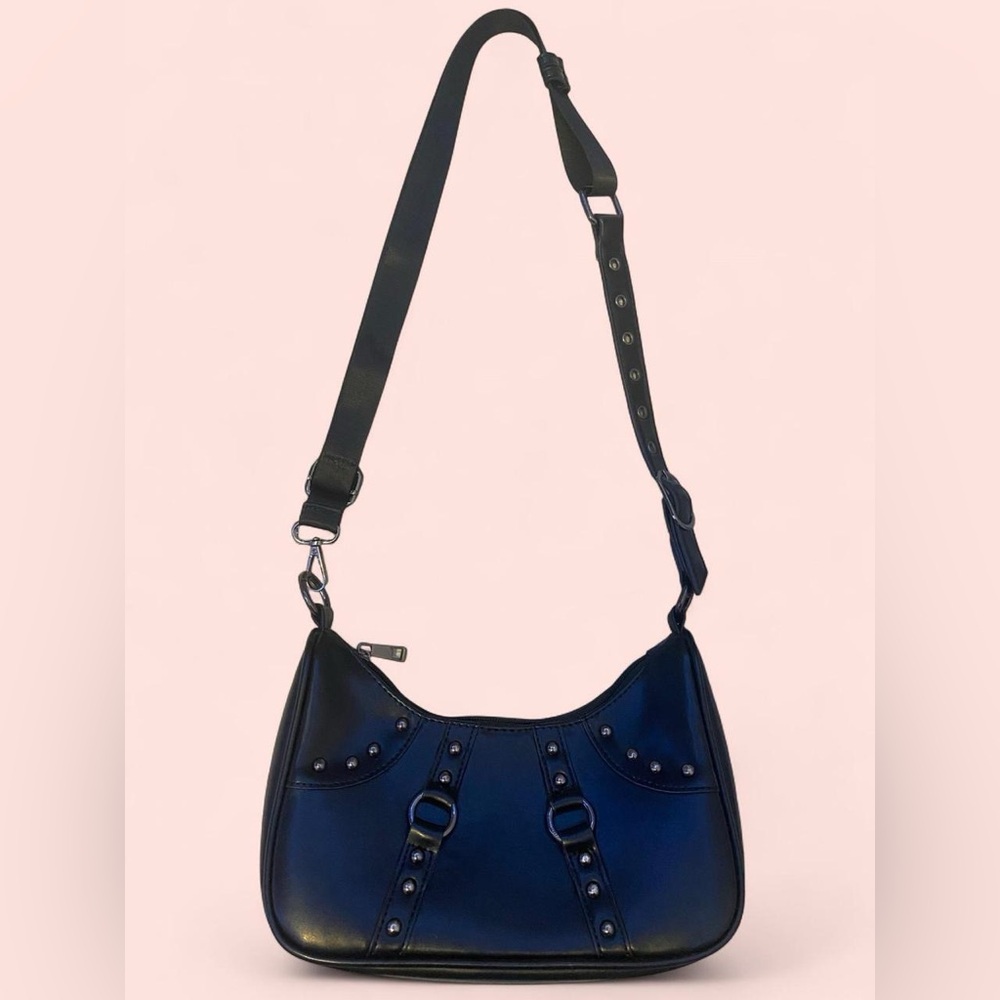 Source Unknown Black Studded Shoulder Bag